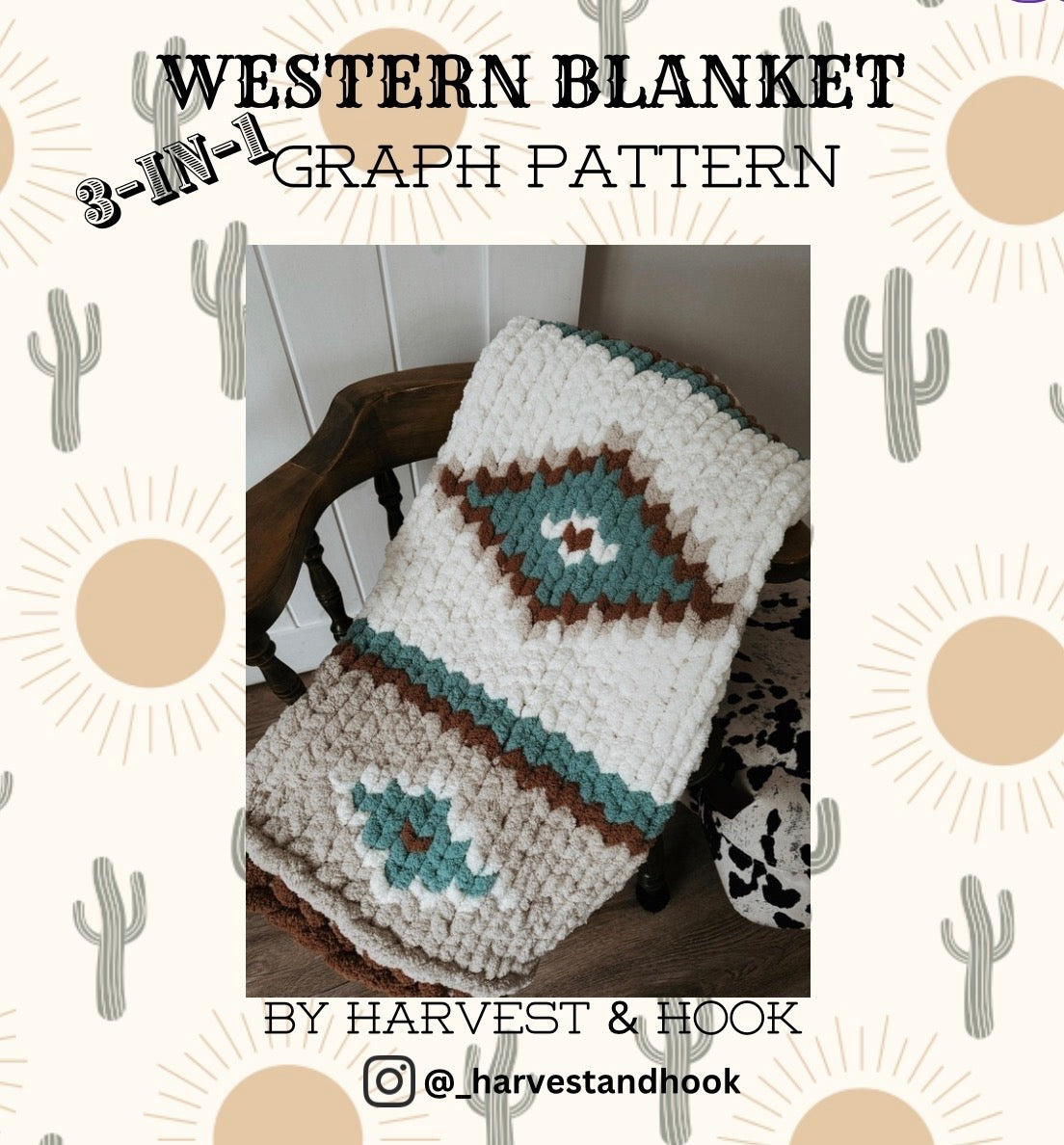 3-in-1 Western Blanket Pattern