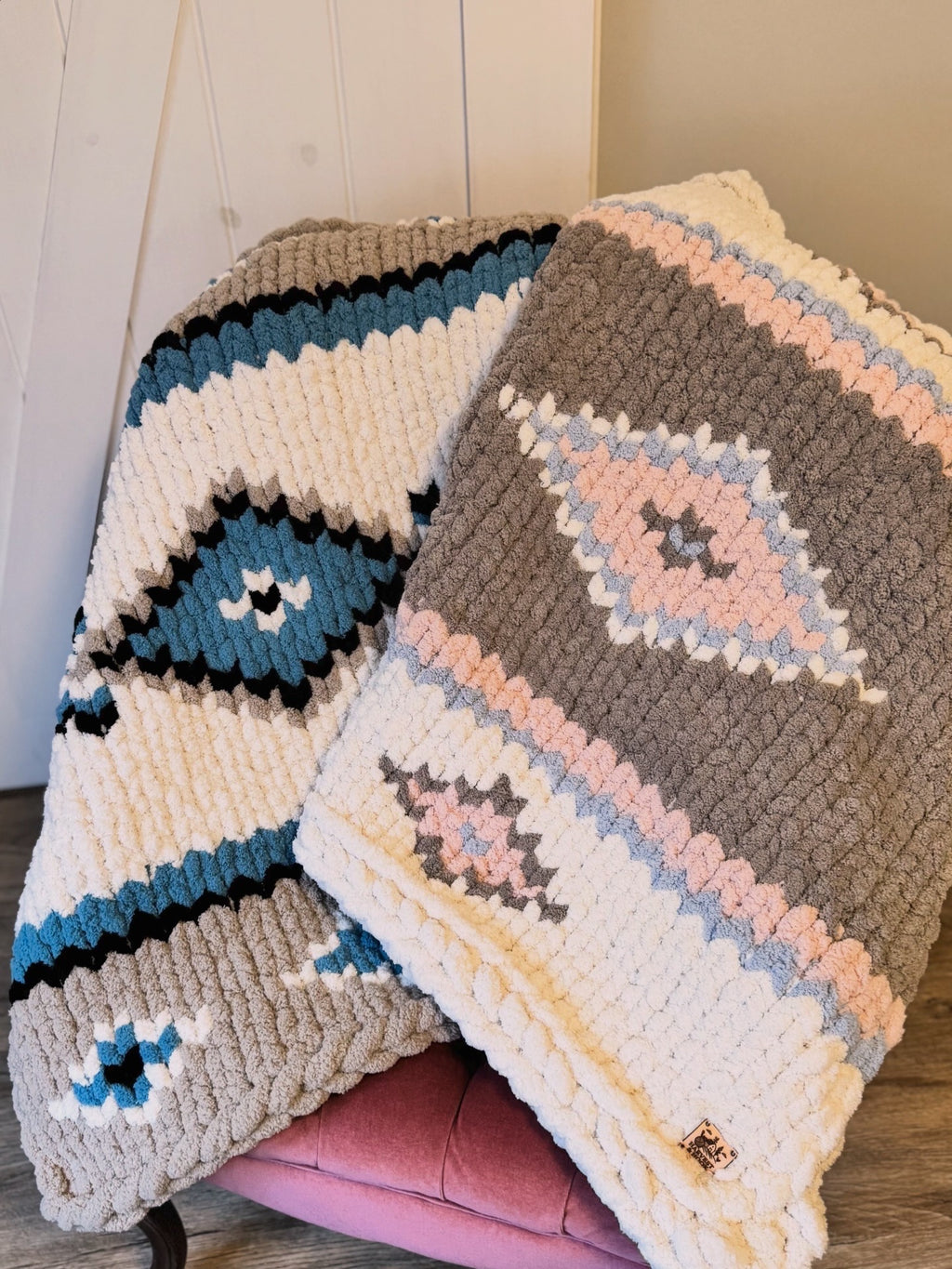 Pink Western Baby Blanket