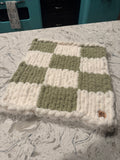 Checkered baby car seat blanket