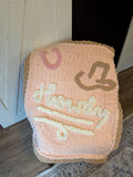 “Howdy” Baby Blanket